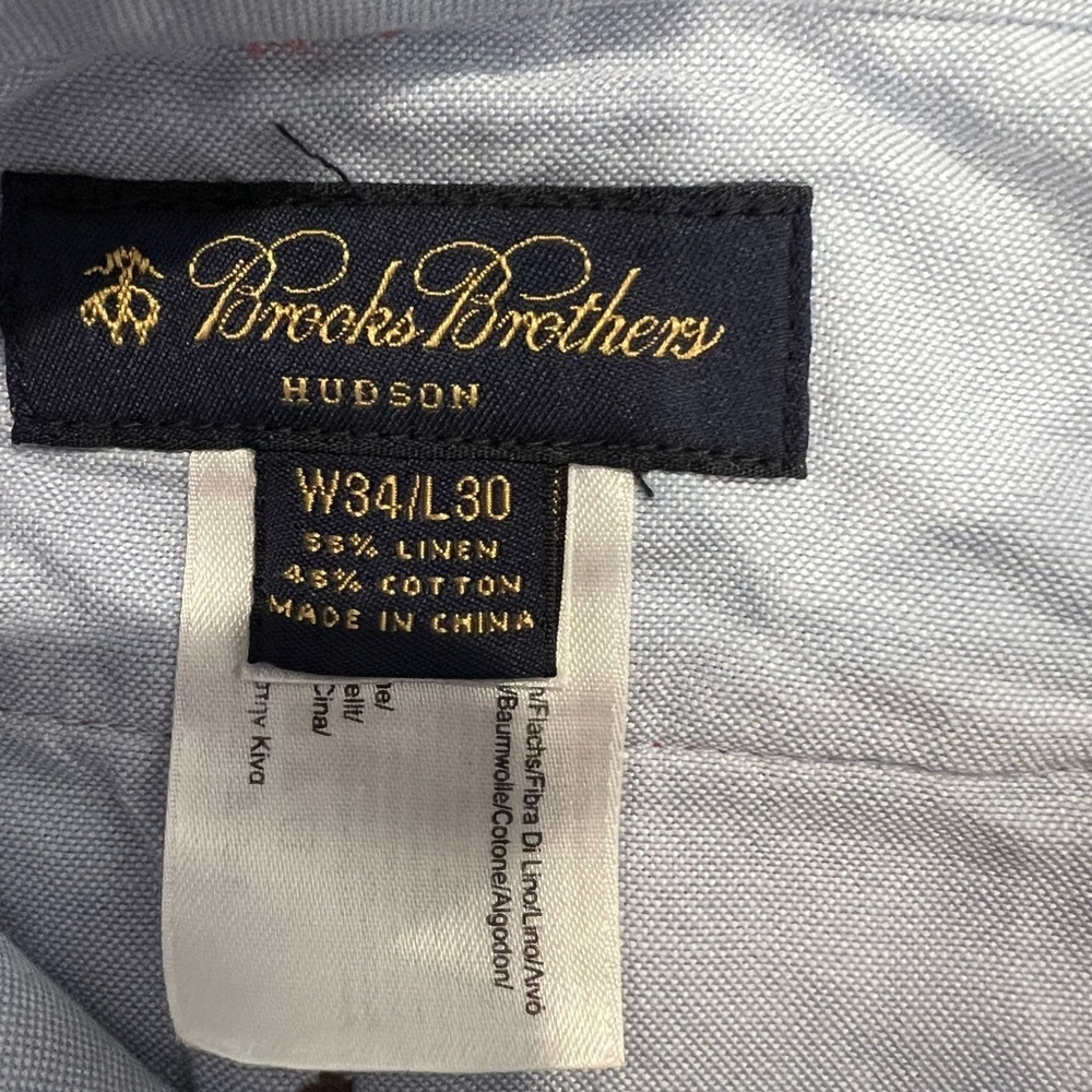BROOKS BROTHERS Clark Advantage Chino flat front twill khaki dress pants 34x30 - Picture 4 of 10